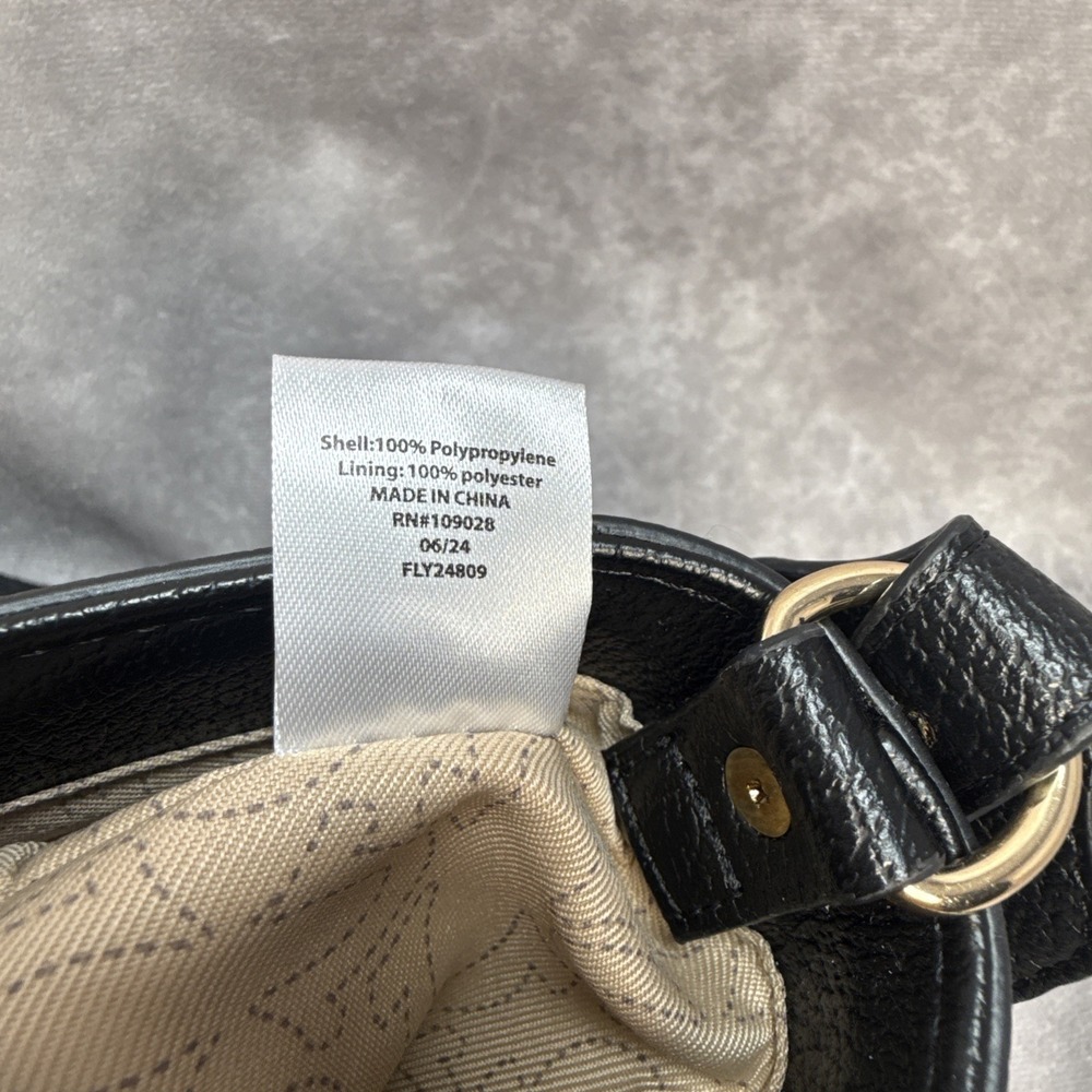 True Religion Stylish Mini Flap Horseshoe Logo Crossbody Bag Black - Picture 11 of 16